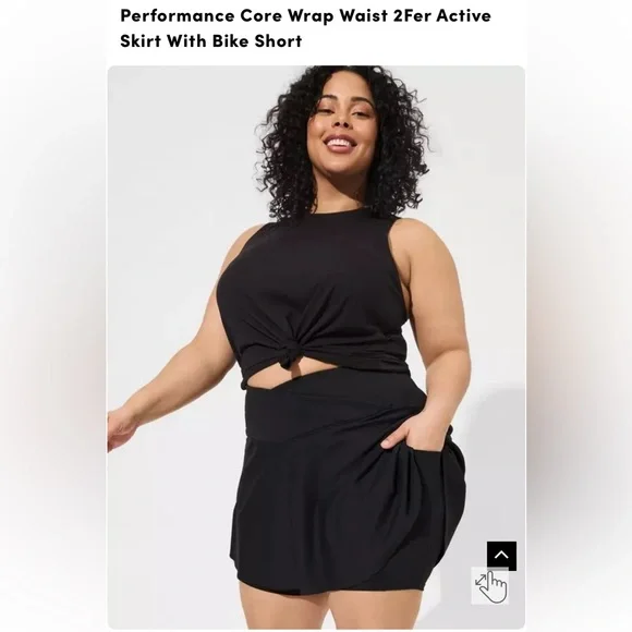 Performance Core Black Wrap Waist Skirt 1X. NWOT - Picture 4 of 7